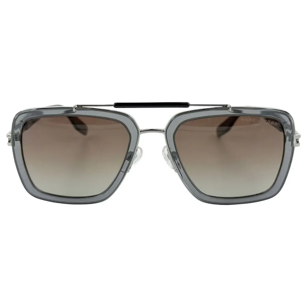 Marc Jacobs MARC 674S Mens Metal Pilot Sunglass KB7HA Gunmetal 55-20 Brown Grad